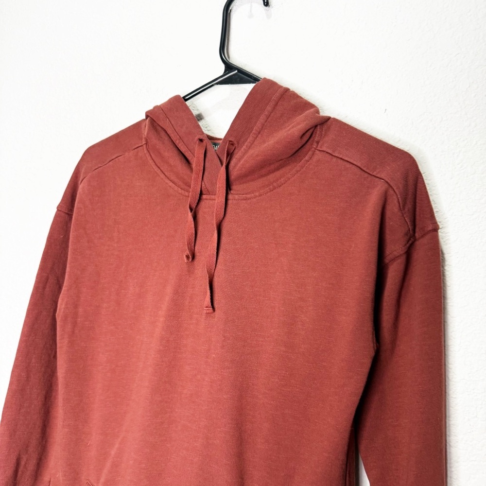Toad&Co Follow Through Hooded Dress in Rust - Picture 4 of 11